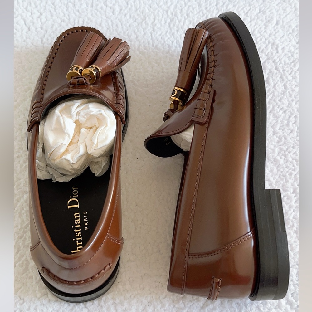 Authentic Dior Women's D-Academy Leather Loafers - Picture 6 of 16